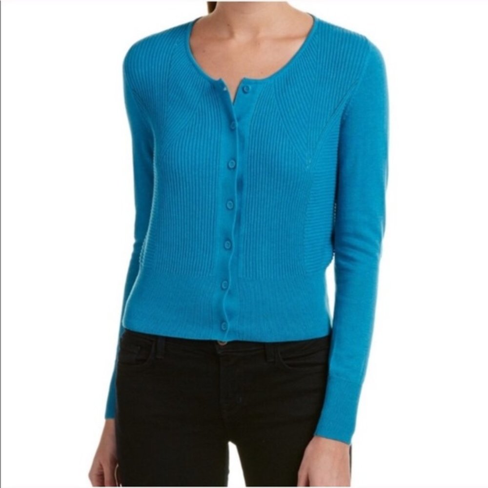 CAbi Darby Cardigan Teal/Turquoise Size Large